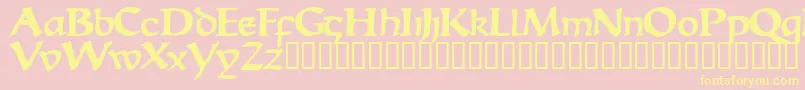 EscudedisplaysskBold Font – Yellow Fonts on Pink Background