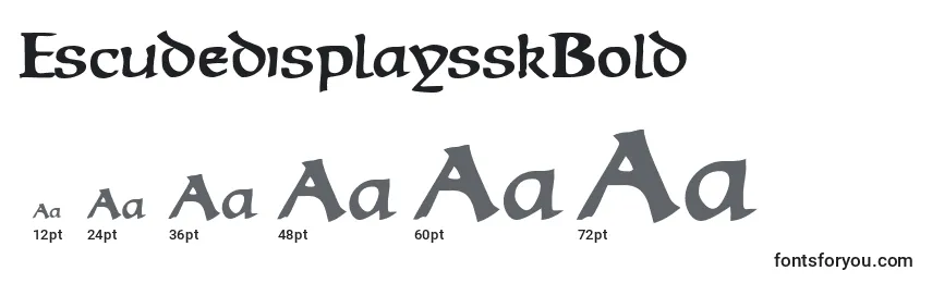 Größen der Schriftart EscudedisplaysskBold