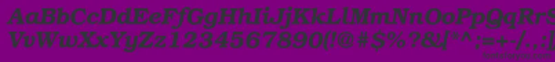 Шрифт BookmancDemiitalic – чёрные шрифты на фиолетовом фоне