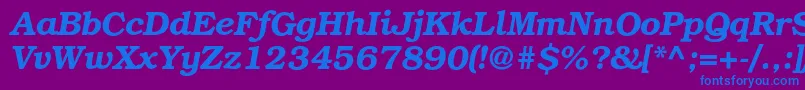 BookmancDemiitalic Font – Blue Fonts on Purple Background