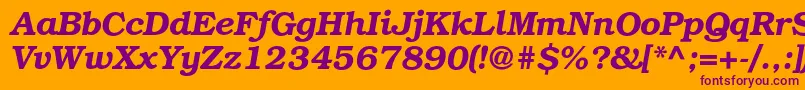 BookmancDemiitalic Font – Purple Fonts on Orange Background