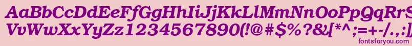 BookmancDemiitalic Font – Purple Fonts on Pink Background