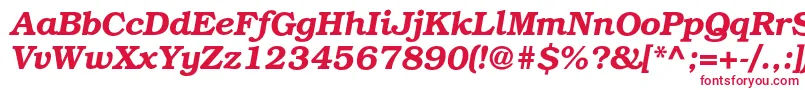 フォントBookmancDemiitalic – 赤い文字