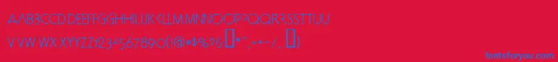 Doctb Font – Blue Fonts on Red Background