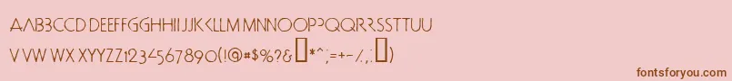 fuente Doctb – Fuentes Marrones Sobre Fondo Rosa