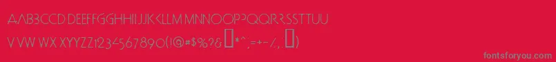 フォントDoctb – 赤い背景に灰色の文字