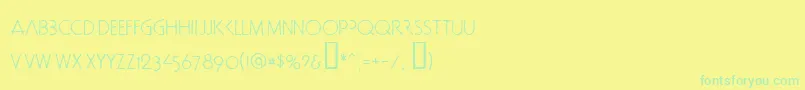 フォントDoctb – 黄色い背景に緑の文字