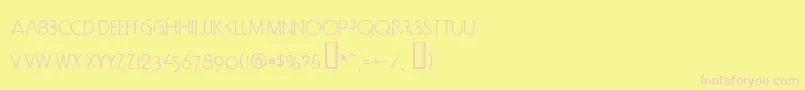 Doctb Font – Pink Fonts on Yellow Background