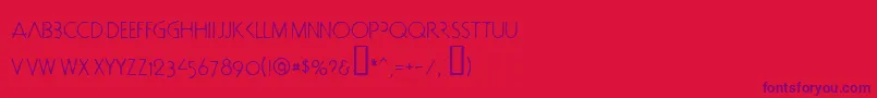 Doctb Font – Purple Fonts on Red Background