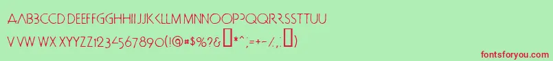 Шрифт Doctb – красные шрифты на зелёном фоне
