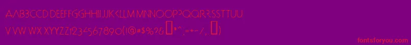 Doctb Font – Red Fonts on Purple Background