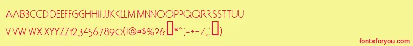 Doctb Font – Red Fonts on Yellow Background