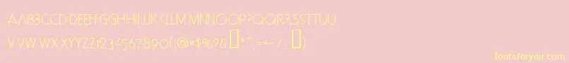 Doctb Font – Yellow Fonts on Pink Background