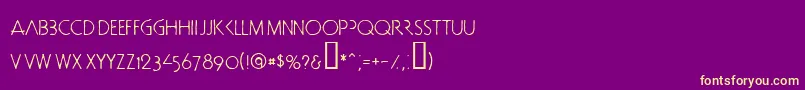 フォントDoctb – 紫の背景に黄色のフォント