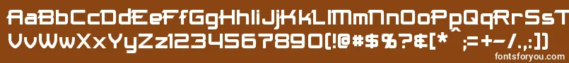 Czcionka Maximize – białe czcionki na brązowym tle