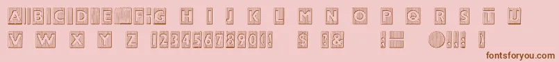 BadbaltimoreBeveled-Schriftart – Braune Schriften auf rosa Hintergrund