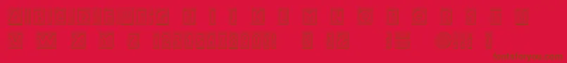 BadbaltimoreBeveled Font – Brown Fonts on Red Background