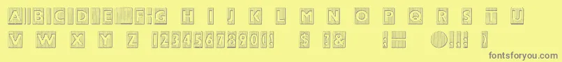 BadbaltimoreBeveled Font – Gray Fonts on Yellow Background