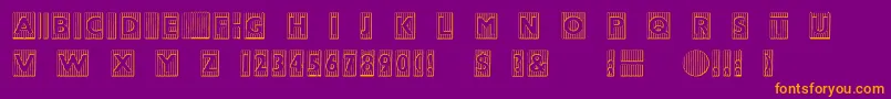 BadbaltimoreBeveled Font – Orange Fonts on Purple Background