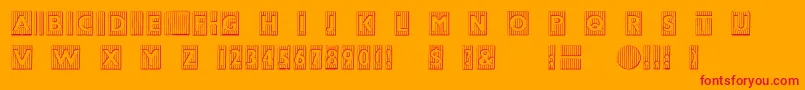 BadbaltimoreBeveled Font – Red Fonts on Orange Background