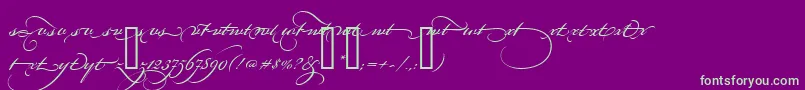 fuente BickhamScriptAltFour – Fuentes Verdes Sobre Fondo Morado