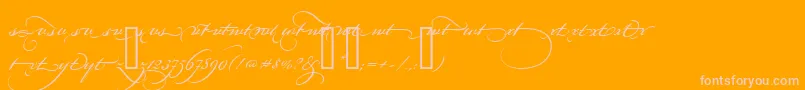 BickhamScriptAltFour Font – Pink Fonts on Orange Background