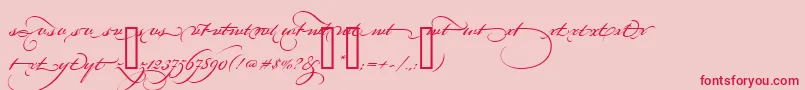 BickhamScriptAltFour Font – Red Fonts on Pink Background
