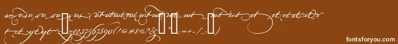 BickhamScriptAltFour Font – White Fonts on Brown Background