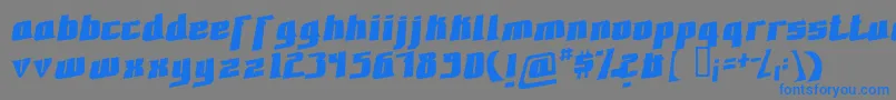 Шрифт Font3D – синие шрифты на сером фоне