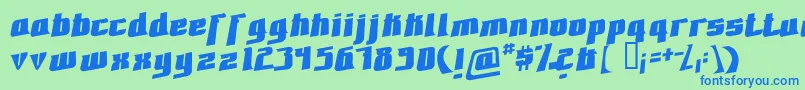 Шрифт Font3D – синие шрифты на зелёном фоне