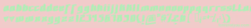 フォントFont3D – ピンクの背景に緑の文字
