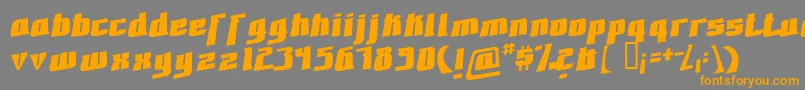 Шрифт Font3D – оранжевые шрифты на сером фоне