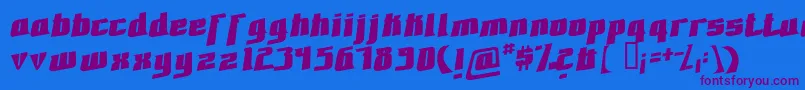 Шрифт Font3D – фиолетовые шрифты на синем фоне