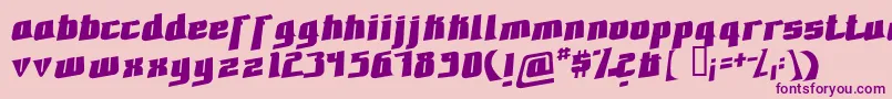 Font3D-fontti – violetit fontit vaaleanpunaisella taustalla