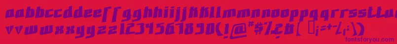 フォントFont3D – 赤い背景に紫のフォント