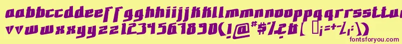 Font3D Font – Purple Fonts on Yellow Background