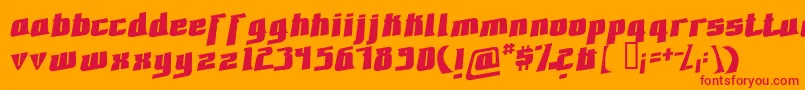 フォントFont3D – オレンジの背景に赤い文字