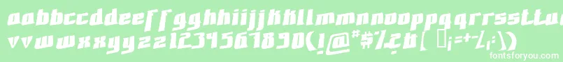 Шрифт Font3D – белые шрифты на зелёном фоне