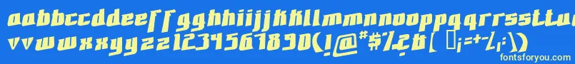 Шрифт Font3D – жёлтые шрифты на синем фоне