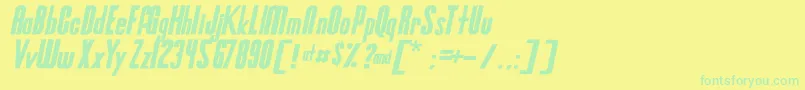 Mr.Goodbaur Font – Green Fonts on Yellow Background