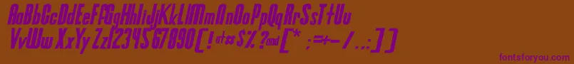 Mr.Goodbaur Font – Purple Fonts on Brown Background