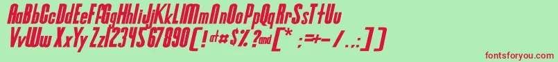 Mr.Goodbaur Font – Red Fonts on Green Background