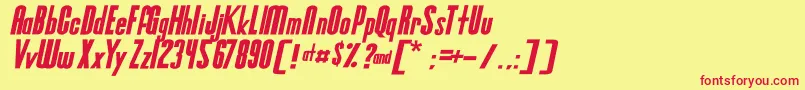 Mr.Goodbaur Font – Red Fonts on Yellow Background