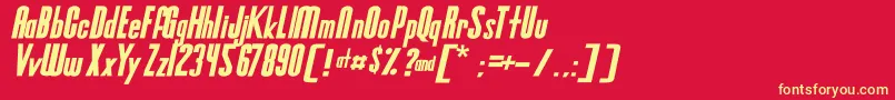 Mr.Goodbaur Font – Yellow Fonts on Red Background