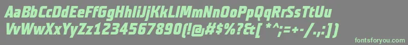 TeutonfettBolditalic-Schriftart – Grüne Schriften auf grauem Hintergrund