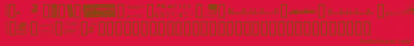 Deadlos Font – Brown Fonts on Red Background