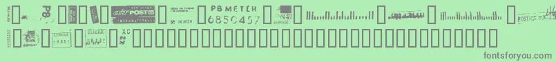 Deadlos Font – Gray Fonts on Green Background