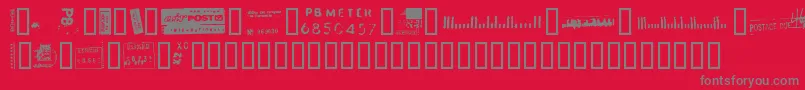 Deadlos Font – Gray Fonts on Red Background