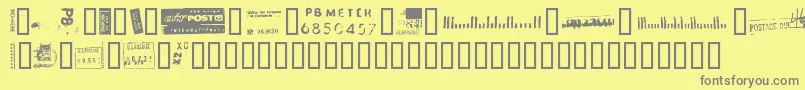 Deadlos Font – Gray Fonts on Yellow Background