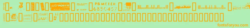 Deadlos Font – Orange Fonts on Green Background